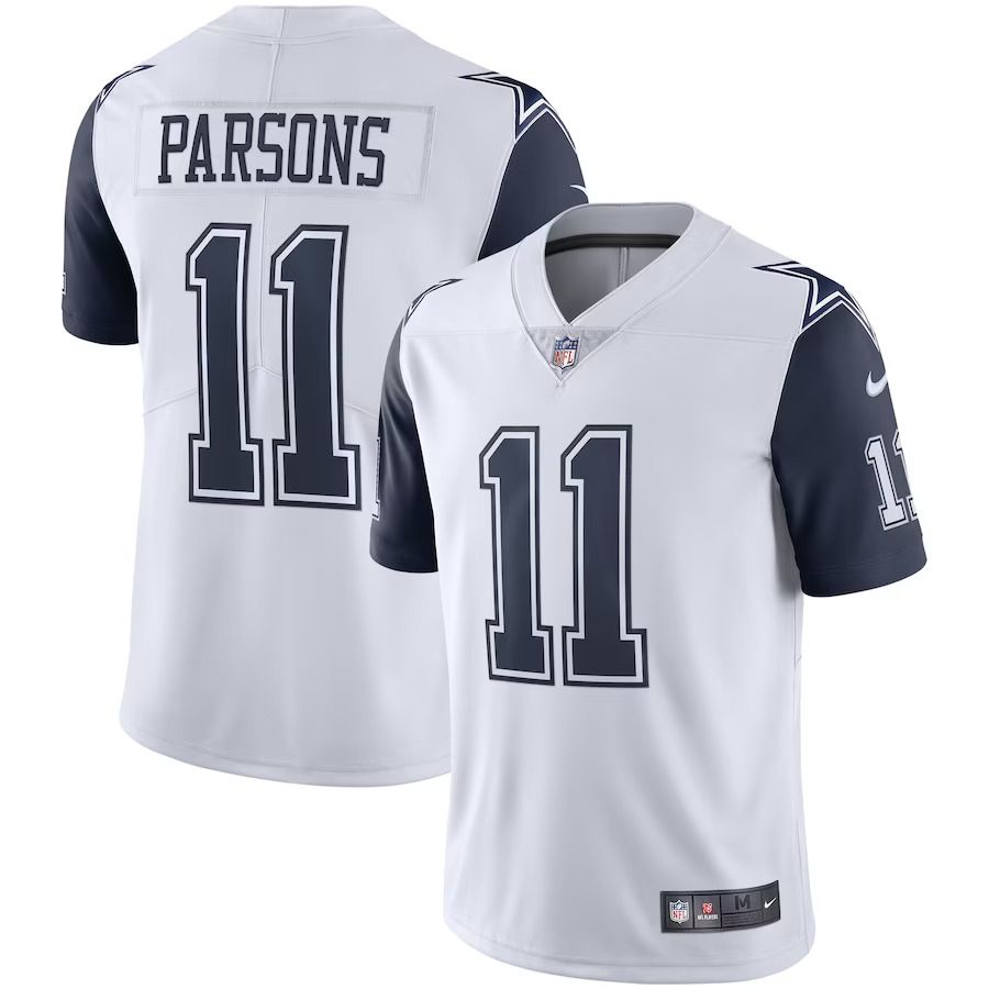 Men Dallas Cowboys 11 Micah Parsons Nike White Alternate #2 Vapor Limited NFL Jersey